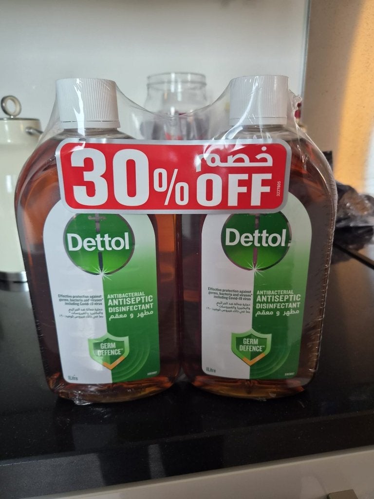 Dettol antibacterial disinfectant (2-pack, 1L each), Ophalen