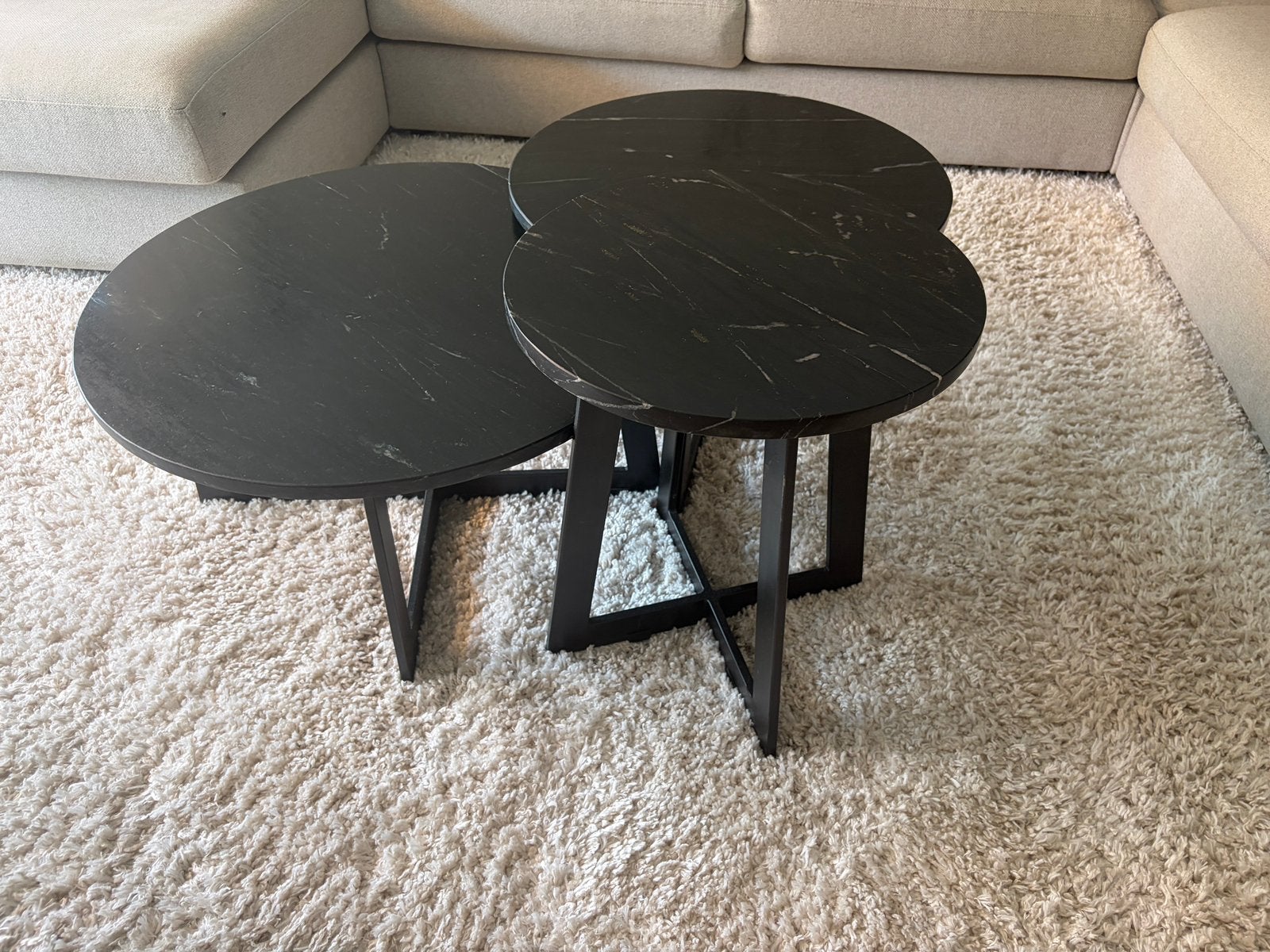 Set marmer tafels by boo, Ophalen, Zo goed als nieuw, Overige materialen