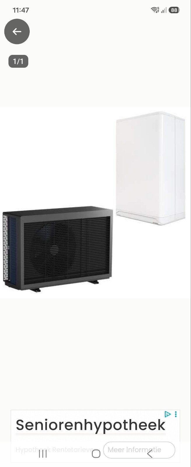 intergas xceed warmtepomp  6kw, Doe-het-zelf en Verbouw, Verwarming en Radiatoren, Ophalen, Nieuw, Minder dan 60 cm, Overige typen