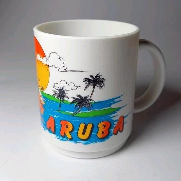 Mok met Aruba opdruk, Verzenden, Overige stijlen, Kop(pen) en/of Schotel(s)