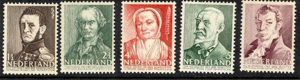 Zomerzegels 1941, NVPH 392-396, ongebruikt, Postzegels en Munten, Postzegels | Nederland, Ophalen of Verzenden, Na 1940, Postfris