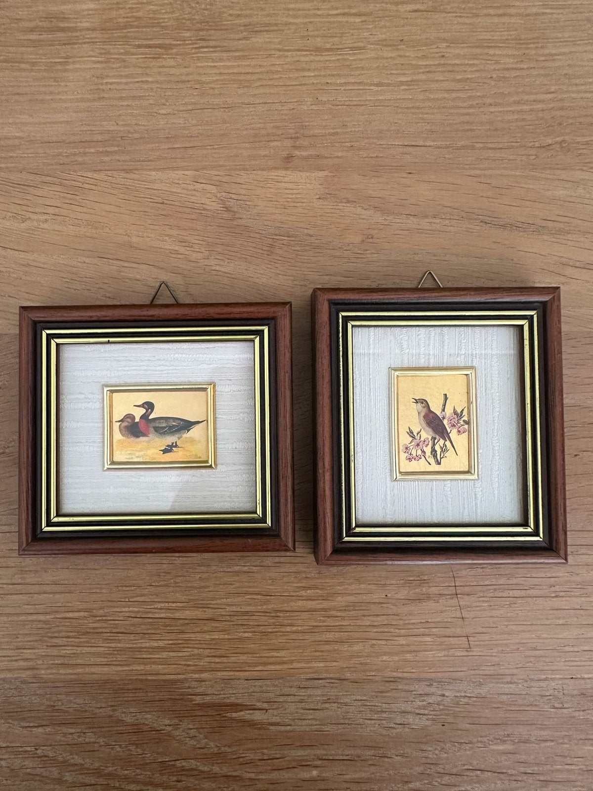 2 miniatuur chromolithografieën  op bladgoud, Antiek en Kunst, Kunst | Schilderijen | Klassiek, Ophalen of Verzenden