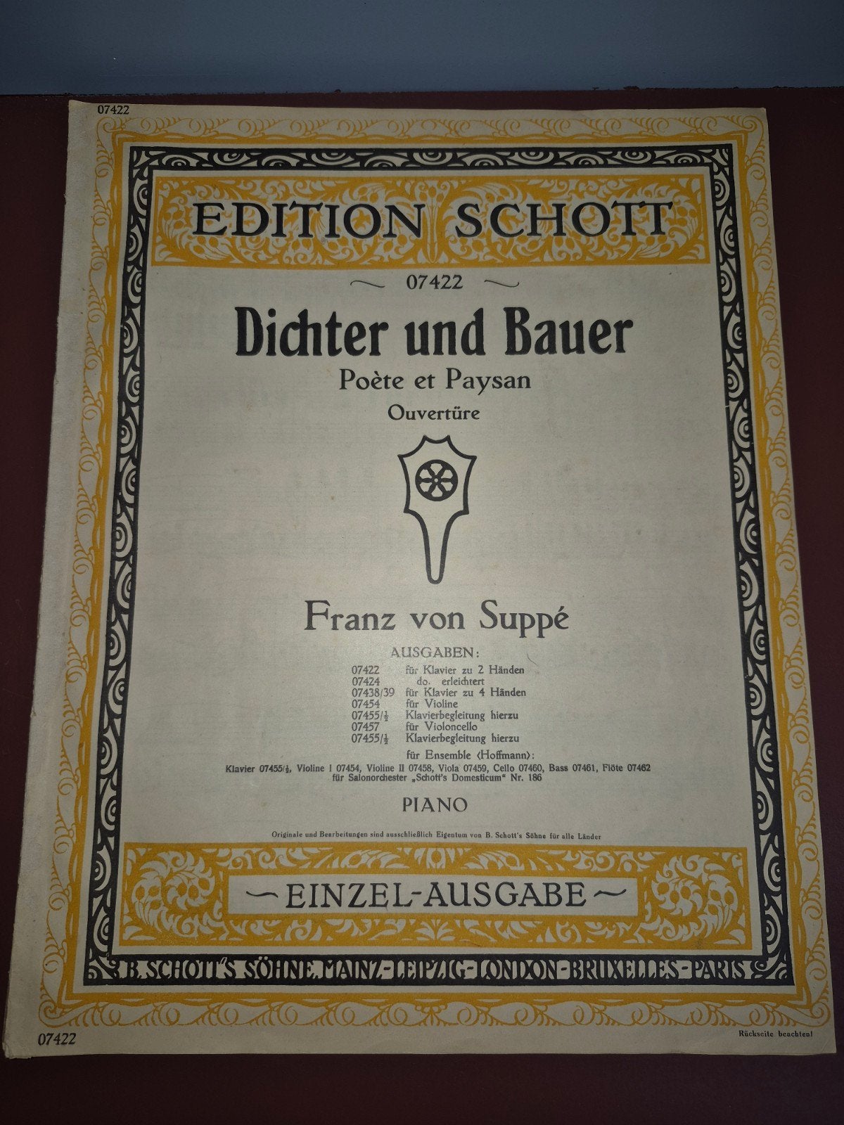 Franz von Suppé - Dichter und Bauer Overture (Piano), Ophalen of Verzenden