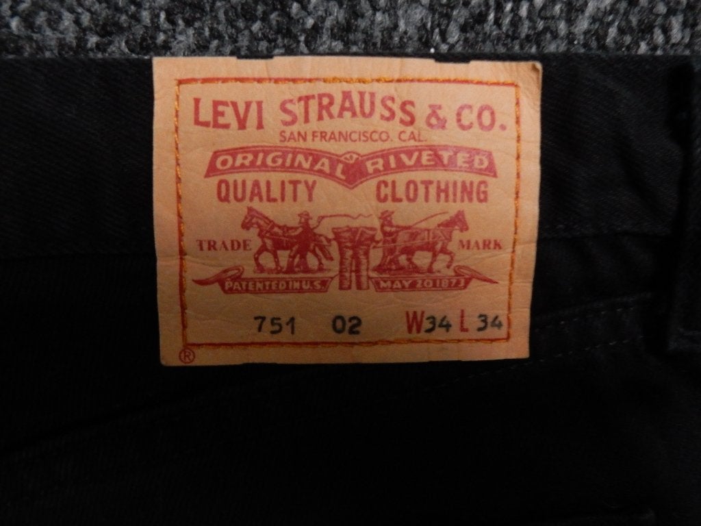 Levi's 751, W34 L34, Zwart, Ophalen of Verzenden, Zo goed als nieuw, W33 - W34 (confectie 48/50)