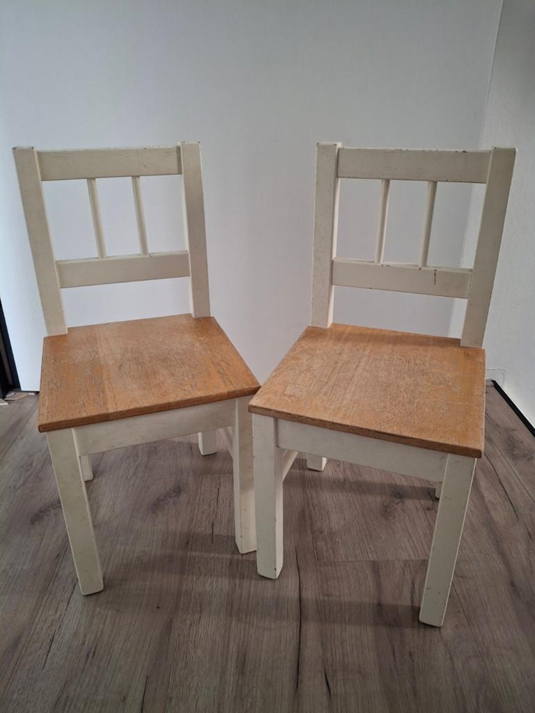 Set van 2 houten IKEA stoeltjes, Kinderen en Baby's, Kinderkamer | Tafels en Stoelen, Ophalen, Gebruikt