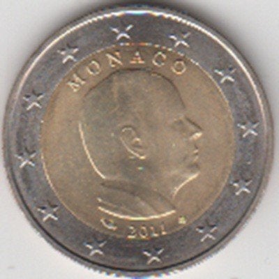 Monaco 2 euro Albert II 2011 UNC in munthouder, Postzegels en Munten, Munten | Europa | Euromunten, Ophalen of Verzenden, Monaco
