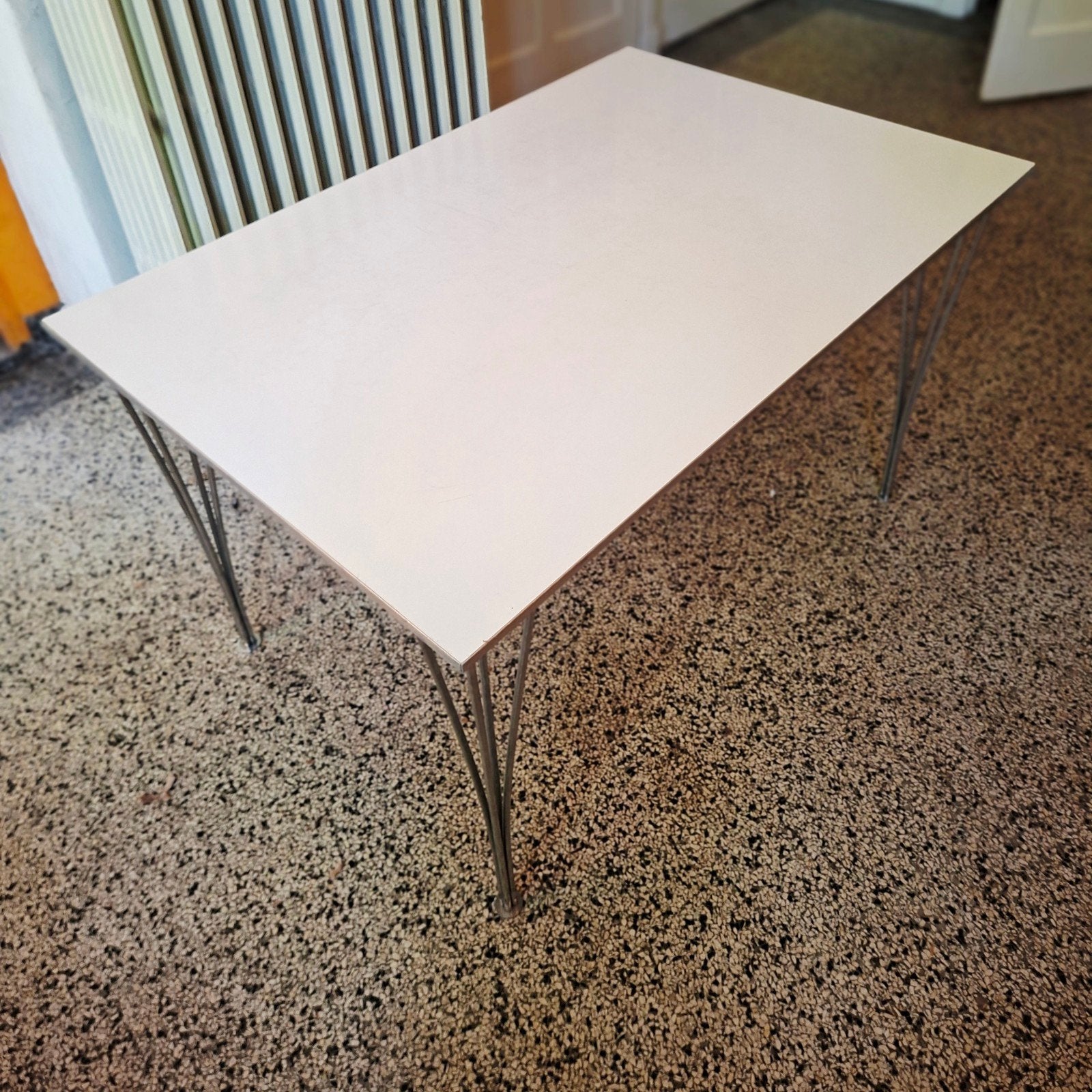 Bruno Mathsson superellipse spanpoot tafel Fritz Hansen, Ophalen of Verzenden, Rechthoekig, 100 tot 150 cm, 50 tot 100 cm
