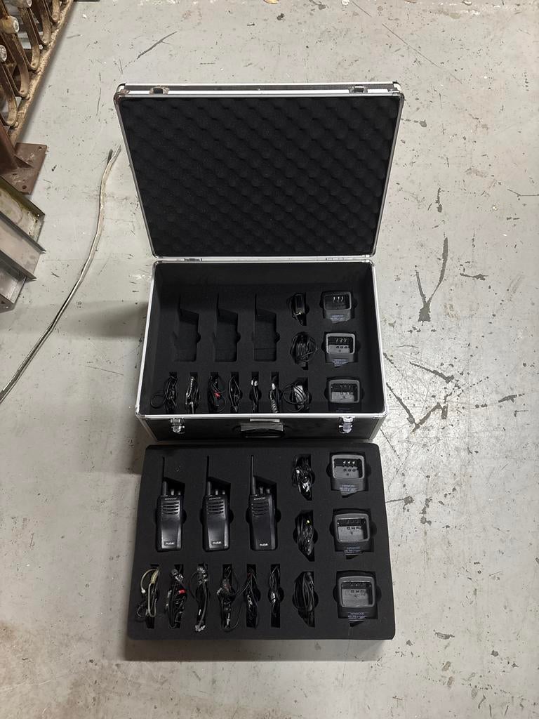 Kenwood ProTalk portofoons met accessoires en koffer, Verzenden, Gebruikt, Portofoon of Walkie-talkie