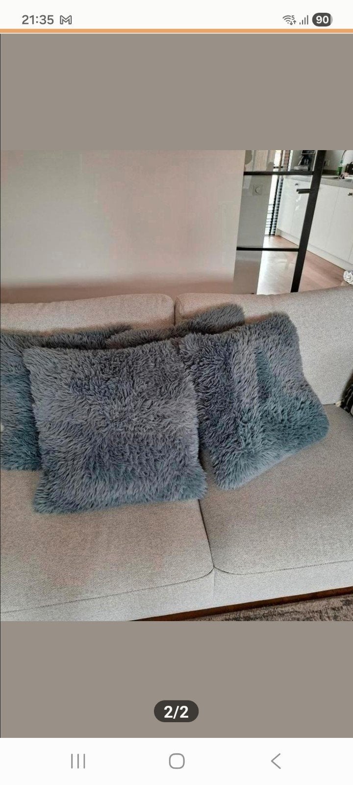 2 zgan riviera maison kussens, Ophalen, Zo goed als nieuw, Vierkant