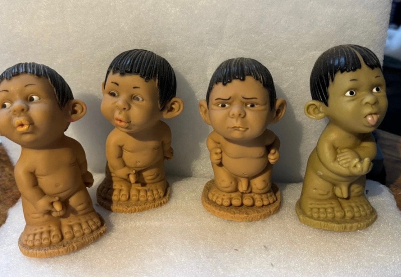 Set van 4 Jaimy naakte poppetjes - Vintage decoratie, Ophalen of Verzenden, Gebruikt
