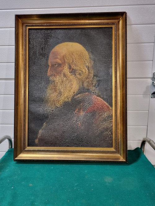 schilderij portret oude man met baard in gouden lijst, Ophalen of Verzenden, 'T Olde Gre-j, Info@toldegrej.nl, Endepoelstraat 20f Didam