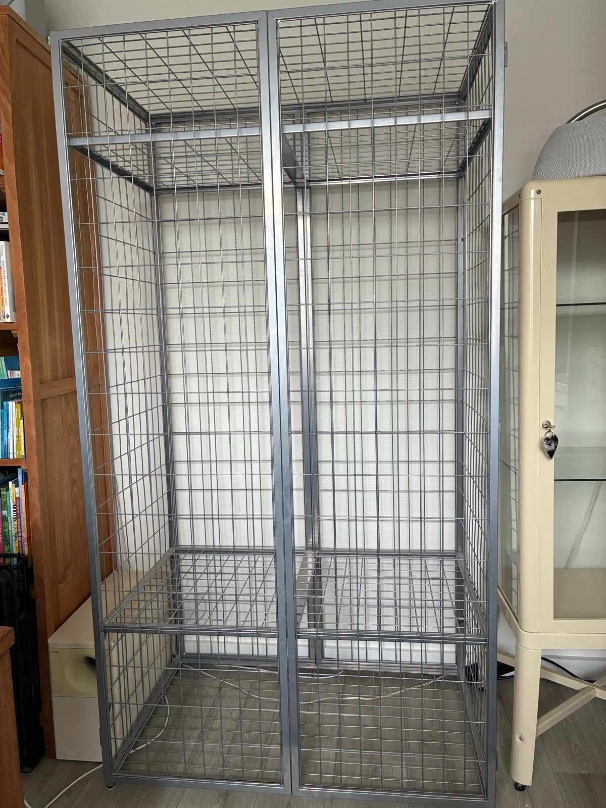 IKEA PS 2014 Kast - Metalen Draadkast, Ophalen, Met plank(en), Gebruikt, 50 tot 100 cm