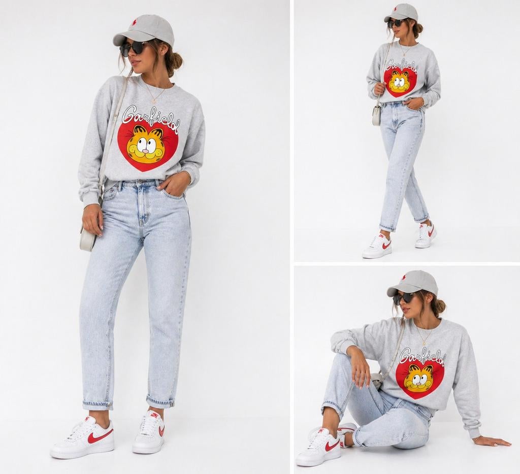 Nieuwe grijze Garfield sweater maat xs, Kleding | Dames, On-line, Nieuw, On-line, Maat 34 (XS) of kleiner