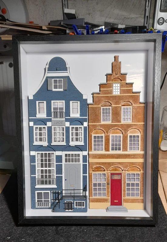 Framebox: set van oud Hollandse gevels in 3D, Minder dan 50 cm, Oorspronkelijke maker, Overige typen, Nieuw