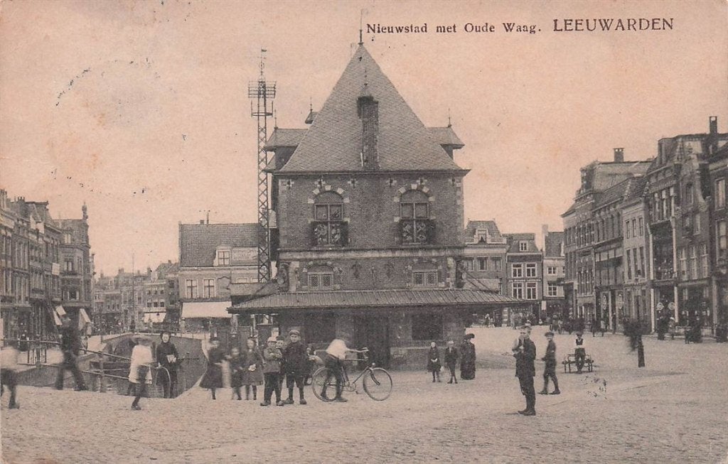 702-341-009 Nieuwstad Met Oude Waag Leeuwarden, Verzenden, Voor 1920, Friesland