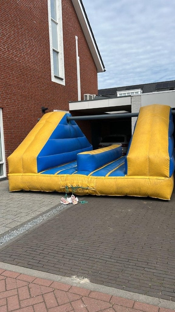 Springkussen wipe out wipeout obstacle, Ophalen, Zo goed als nieuw