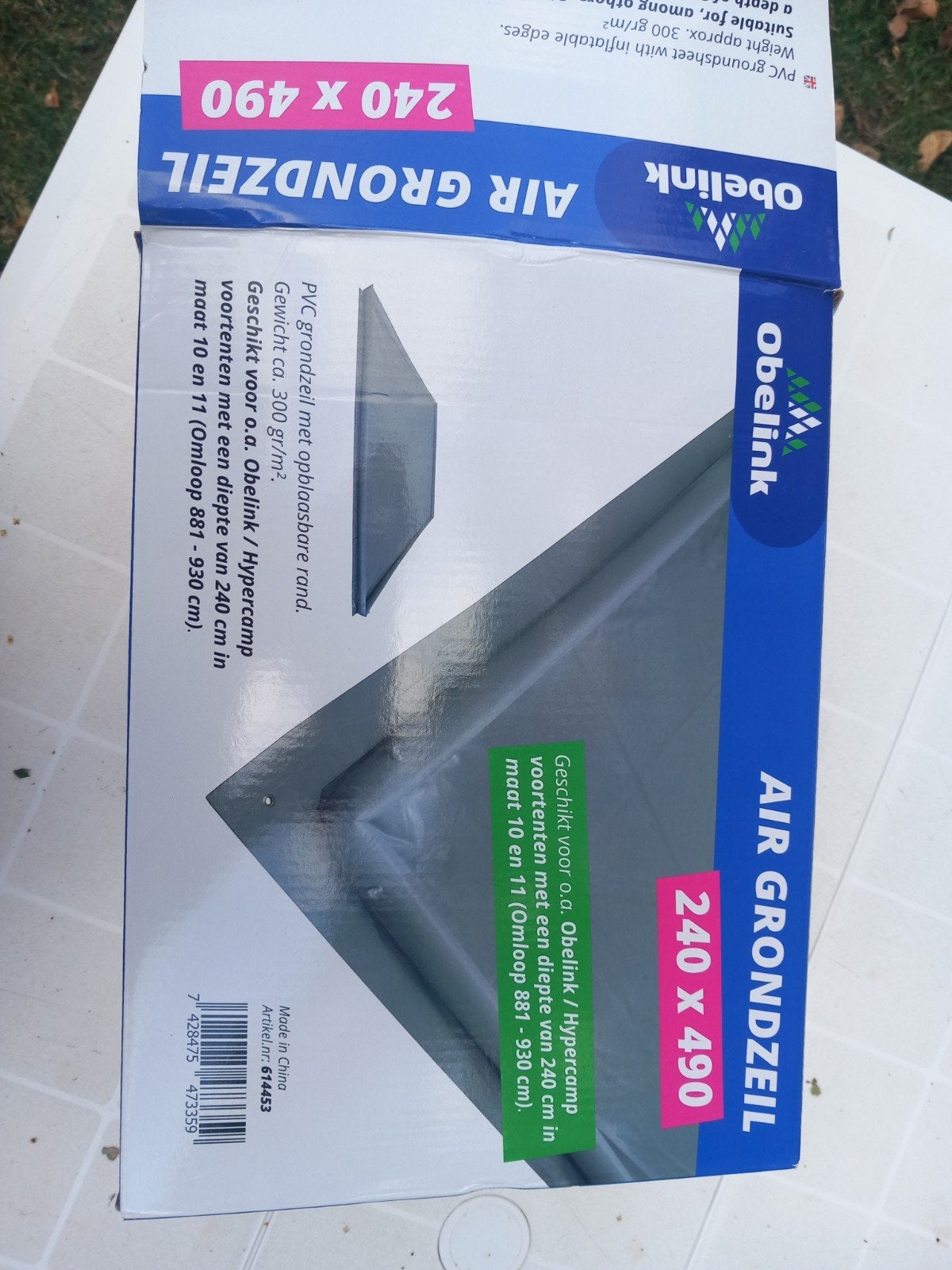 Obelink Air Grondzeil 240 x 490 cm, Ophalen of Verzenden, Nieuw