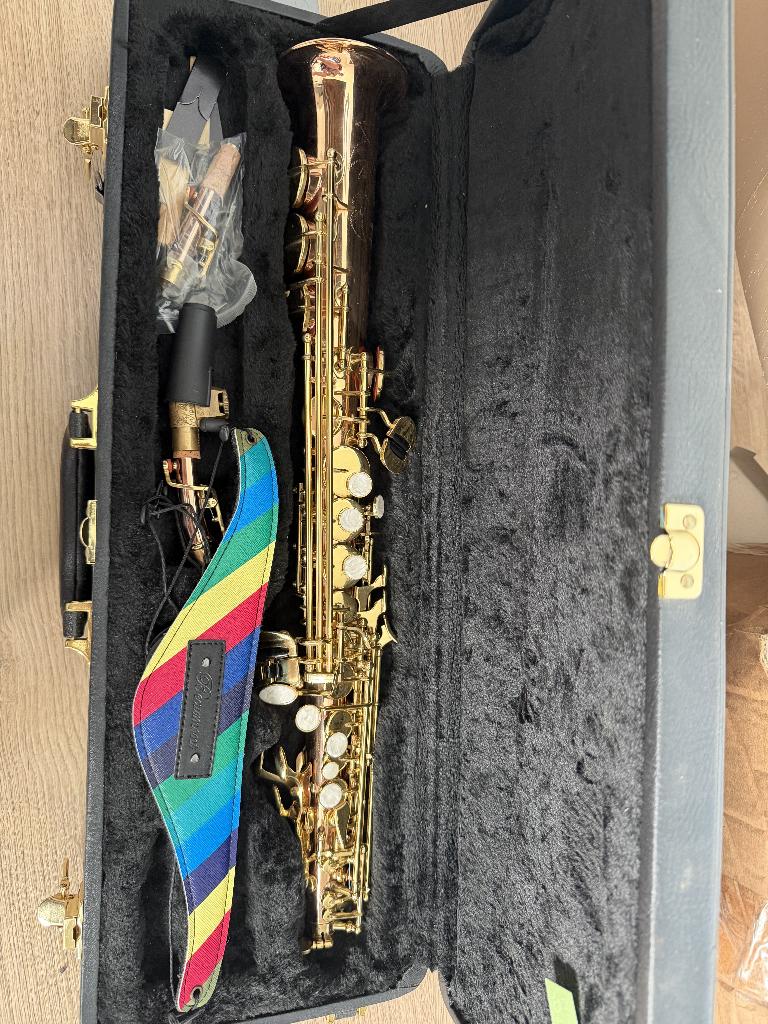 Soprano Sax + Mouthpiece, Ophalen, Zo goed als nieuw, Sopraan, Met koffer