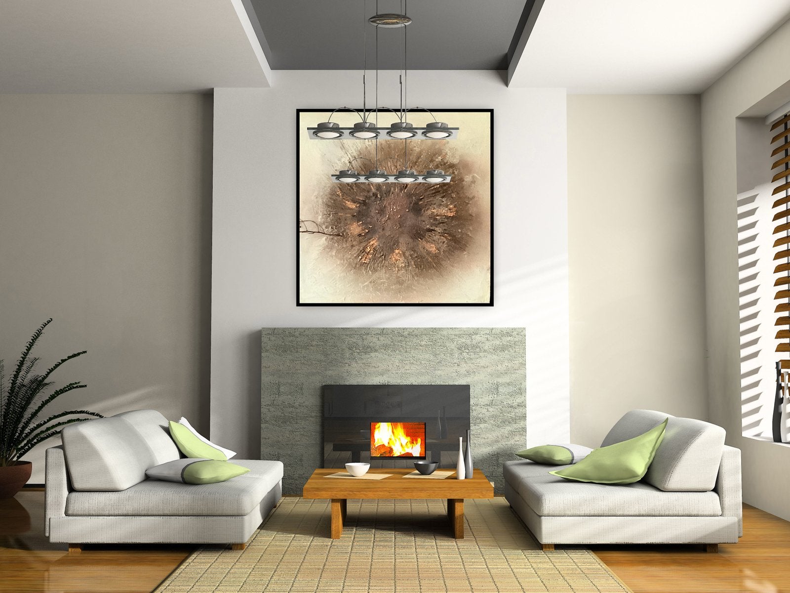 Abstract Schilderij - Bruine tinten met gouden accenten, Ophalen, Oorspronkelijke maker, Nieuw, Schilderij