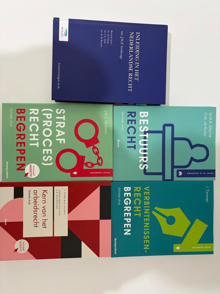 HBO-Rechten jaar 1 studie boeken (HvA)., Boeken, Ophalen of Verzenden, Gamma, Zo goed als nieuw, LBO