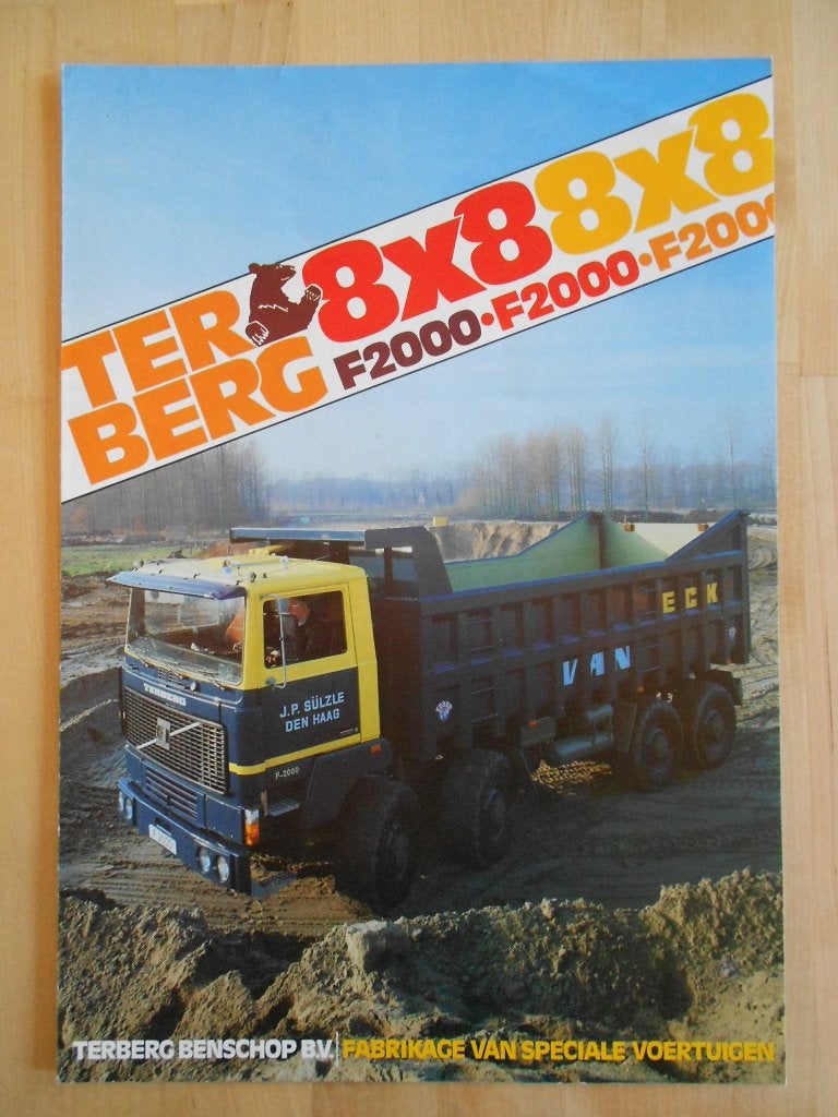 Terberg F2000 Brochure ca 1982, Ophalen of Verzenden, Zo goed als nieuw, Overige merken, Terberg