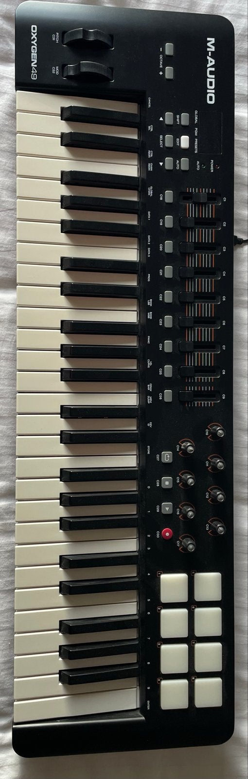 M-Audio Oxygen 49 MIDI Keyboard Controller, Zo goed als nieuw, Aanslaggevoelig, Ophalen, 49 toetsen