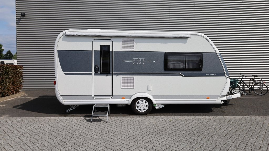Hobby De Luxe 460 SFF Queensbed + mover, Caravans en Kamperen, Schokbreker, Hobby, Bedrijf, Treinzit