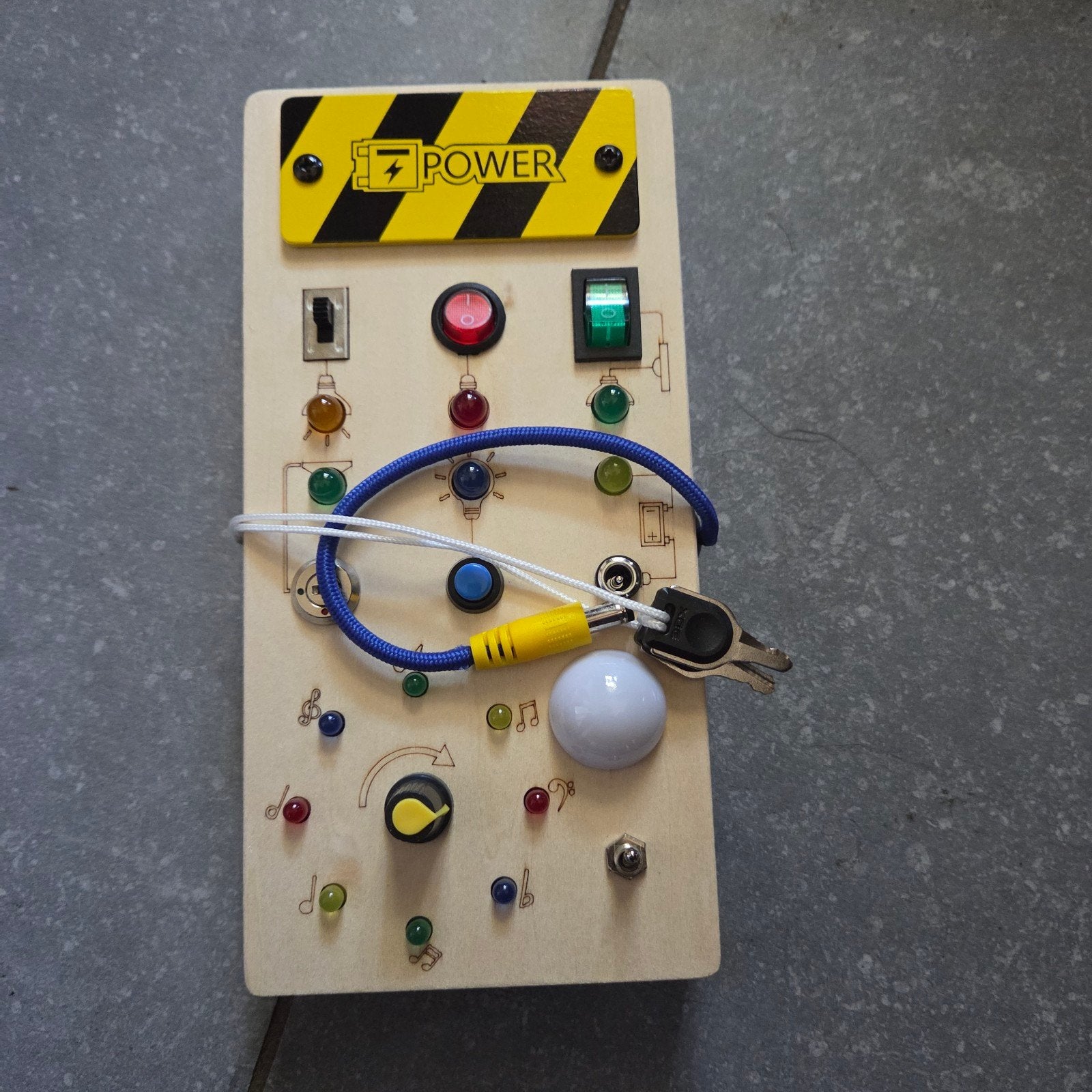 LED licht schakelaar busy board voor kinderen, Ophalen of Verzenden, Nieuw, Elektronica, Met licht