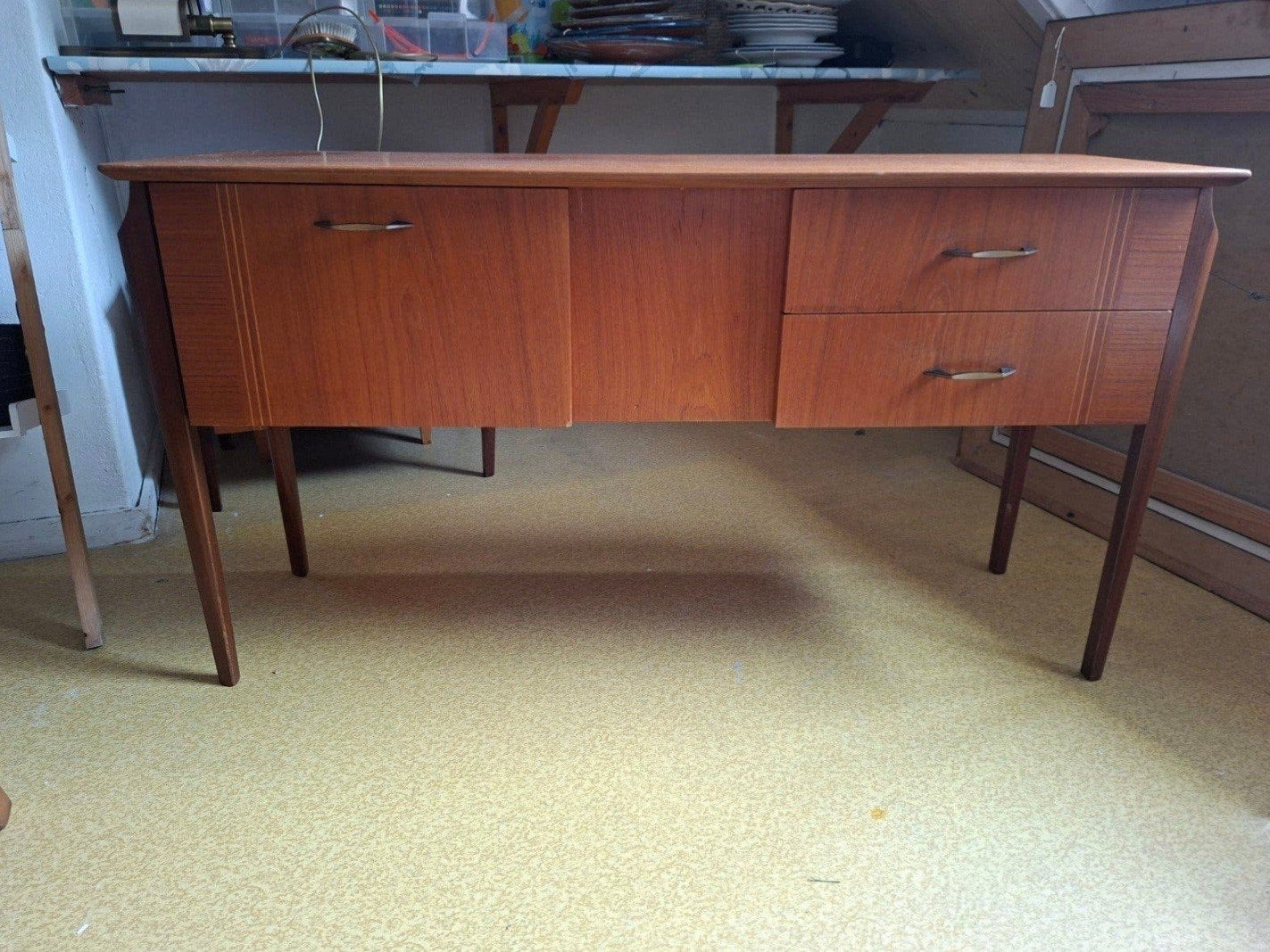 Louis van Teeffelen sidetable/dressoir - Vintage Teak, Ophalen, Gebruikt, Bruin, Vintage