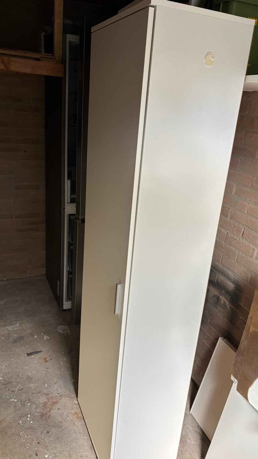 Witte kast met planken - 185x50x30 cm, Huis en Inrichting, Kasten | Overige, Ophalen, Gebruikt
