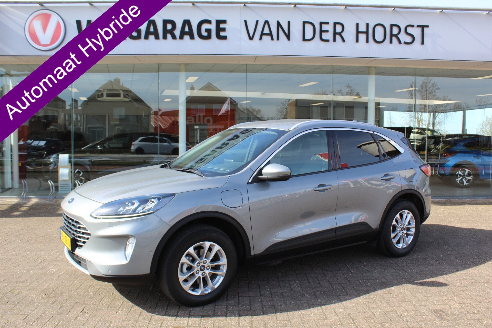 Ford Kuga 2.5-225 pk PHEV Titanium X Plug-in Hybrid. Hybride, Auto's, Ford, Gebruikt, Zwart, 4 cilinders, Leder en Stof