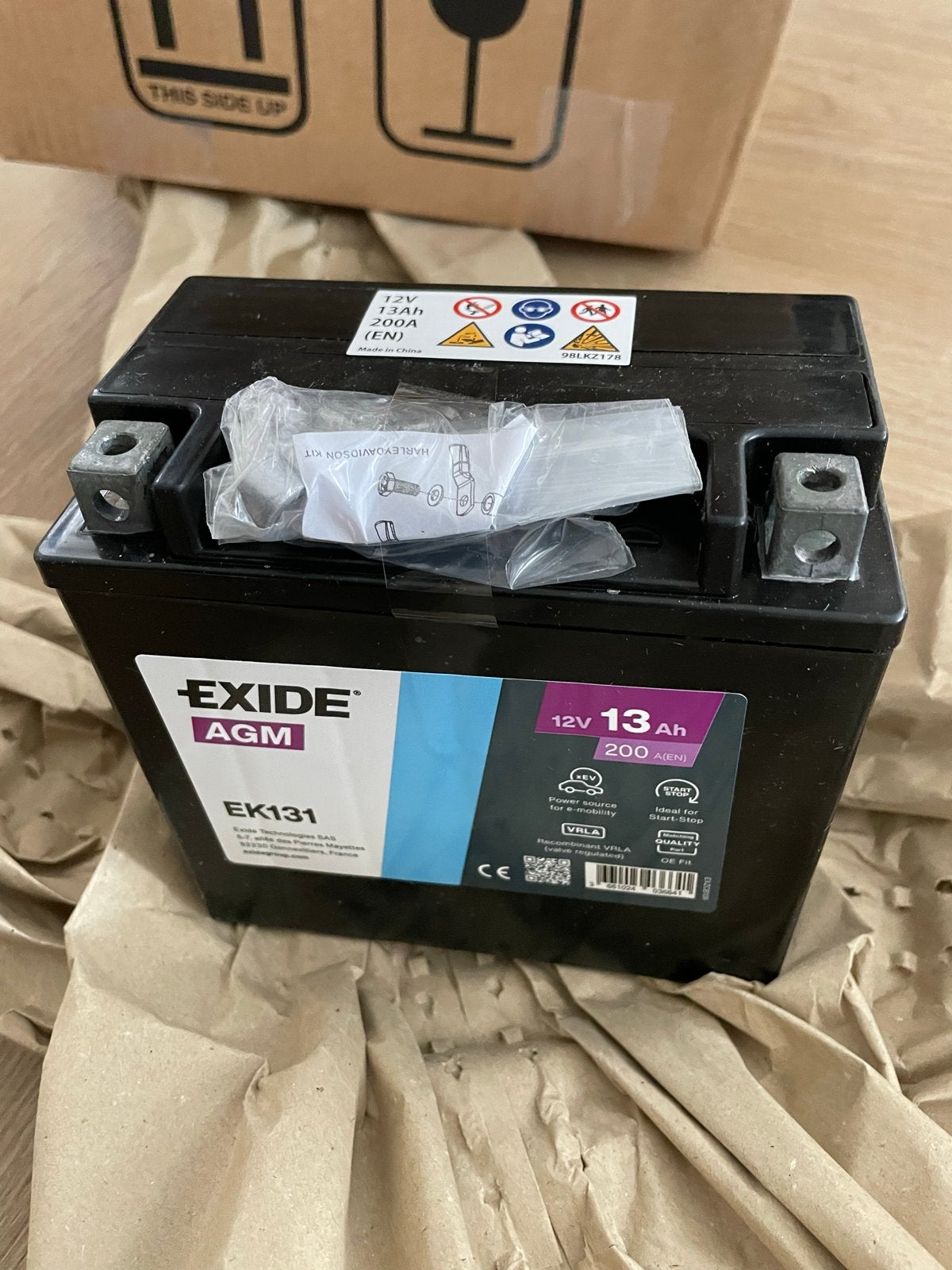 Exide EK131 Start-Stop Auxiliary 12V 13Ah 200A AGM Accu, Nieuw