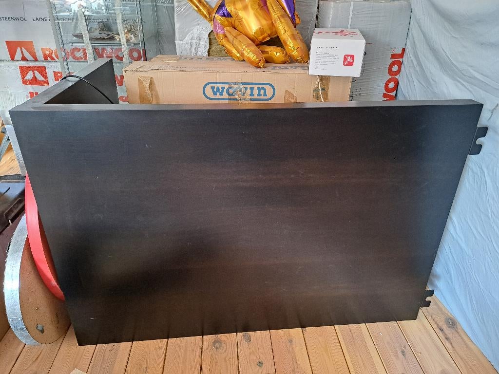 Ikea Kallax / expedit bureau zwart/bruin, Ophalen, Gebruikt, IKEA, Bureau-kast combinatie