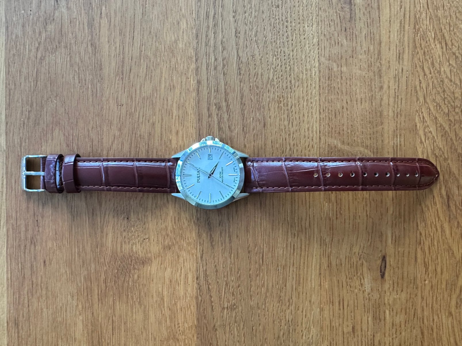 Pulsar horloge, Overige merken, Leer, Polshorloge, Ophalen of Verzenden