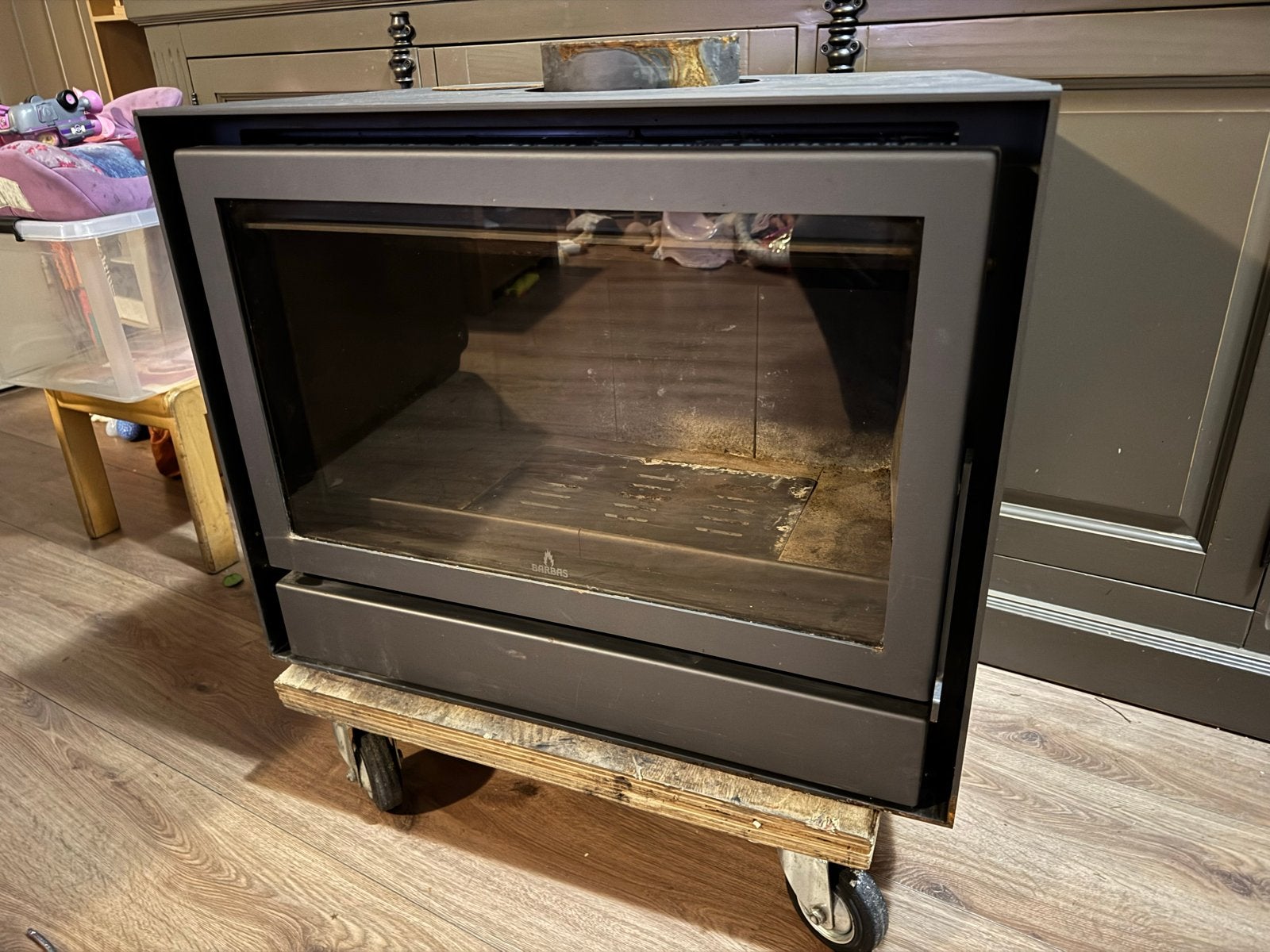 Barbas Universal 5-70 Inzethaard Houtkachel 5-9 kW, Ophalen, Gebruikt, Houtkachel, Inbouw