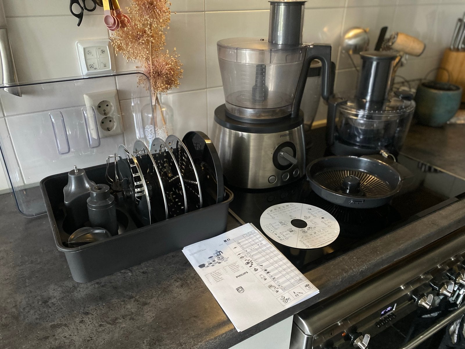 Philips Foodprocessor HR7778/00 - Zo goed als nieuw, Ophalen, 3 snelheden of meer, Zo goed als nieuw, 2 tot 3 liter