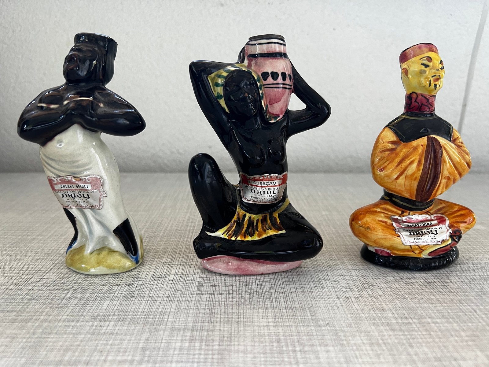6 Vintage Drioli flesjes., Verzamelen, Overige typen, Zo goed als nieuw, Vol, Italië
