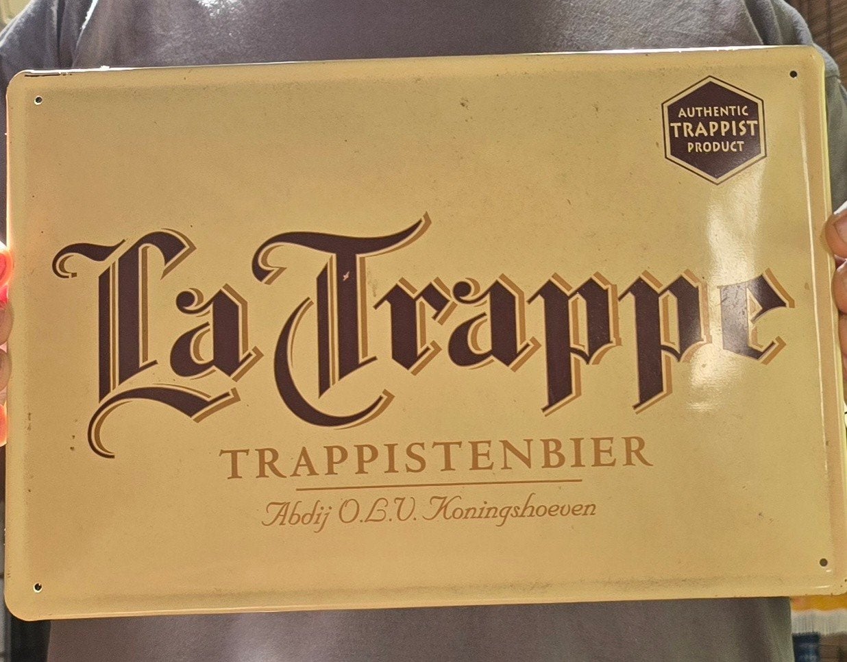 La Trappe Trappistenbier reclamebord - Authentiek product, Ophalen of Verzenden