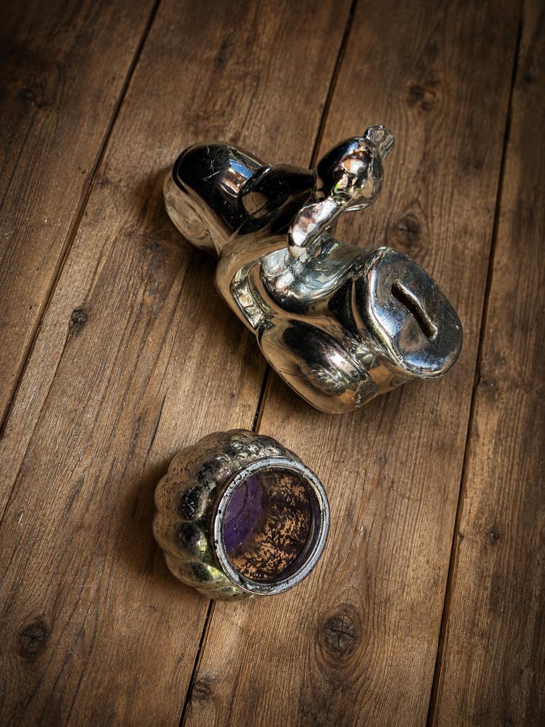 Decoratie zilver scooter en waxinehouder, Ophalen of Verzenden, Zo goed als nieuw, Zilver, Overige merken
