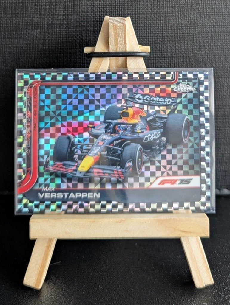 2025 topps Chrome f1 Max verstappen #73 Checker, Ophalen of Verzenden, Zo goed als nieuw, Plaatje