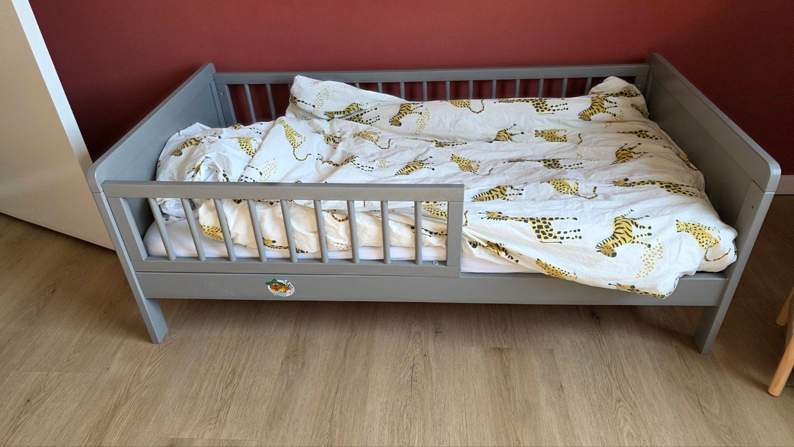 Petite Amelie peuterbed met matras, lattenbodem, beddengoed, 70 tot 85 cm, 140 tot 160 cm, Zo goed als nieuw, Ophalen