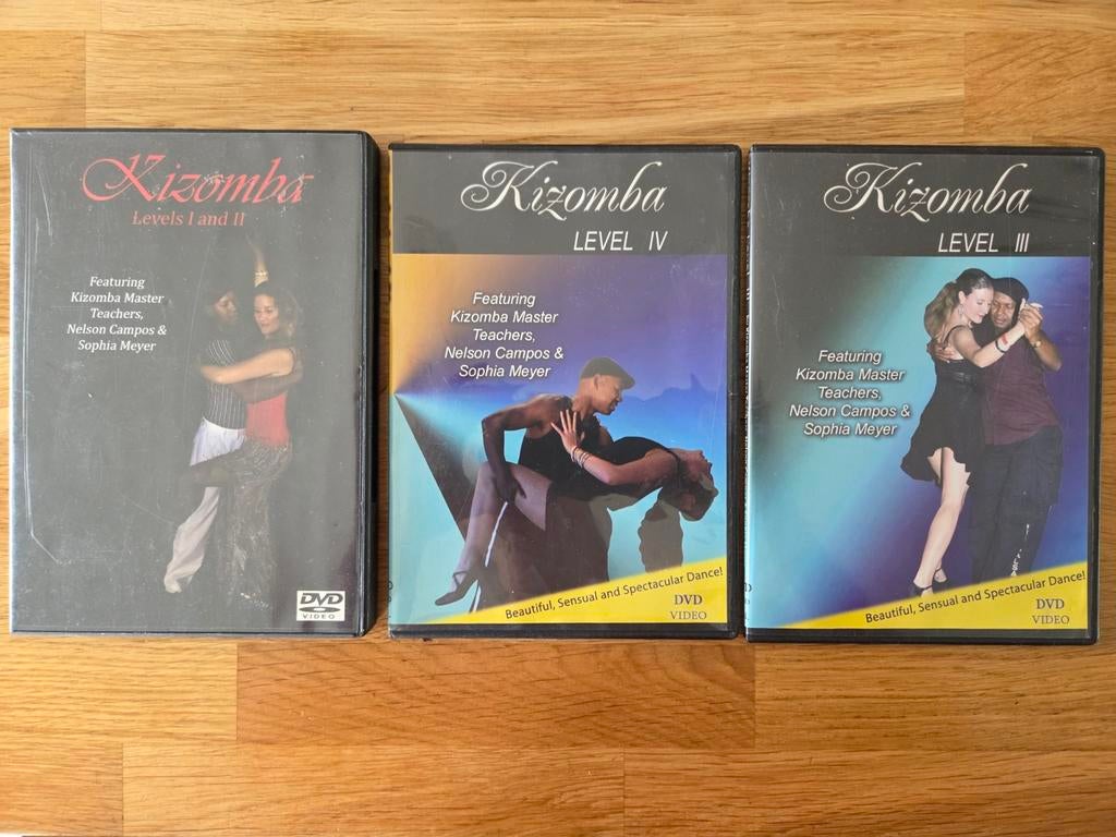 Complete dvd danscursus Kizomba Levels I, II, III en IV, Ophalen of Verzenden, Zo goed als nieuw