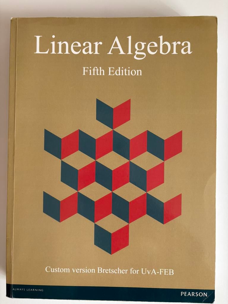Linear Algebra custom version UvA, Ophalen of Verzenden, Beta, Gelezen, WO