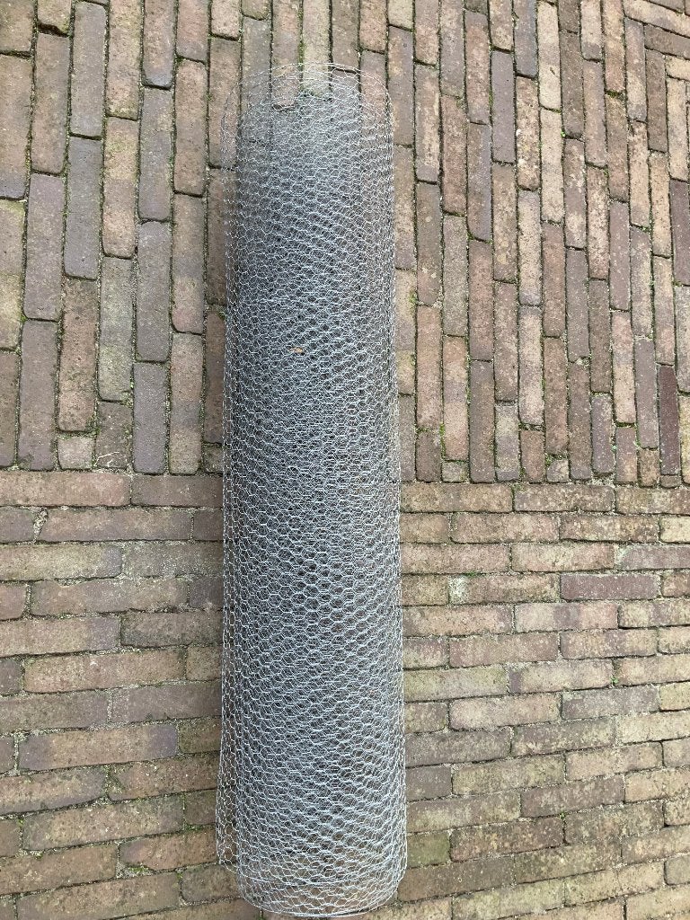 Kippengaas verzinkt staal, 4.30m lang, 1m hoog, Ophalen, Gebruikt, Minder dan 10 meter, Gaas