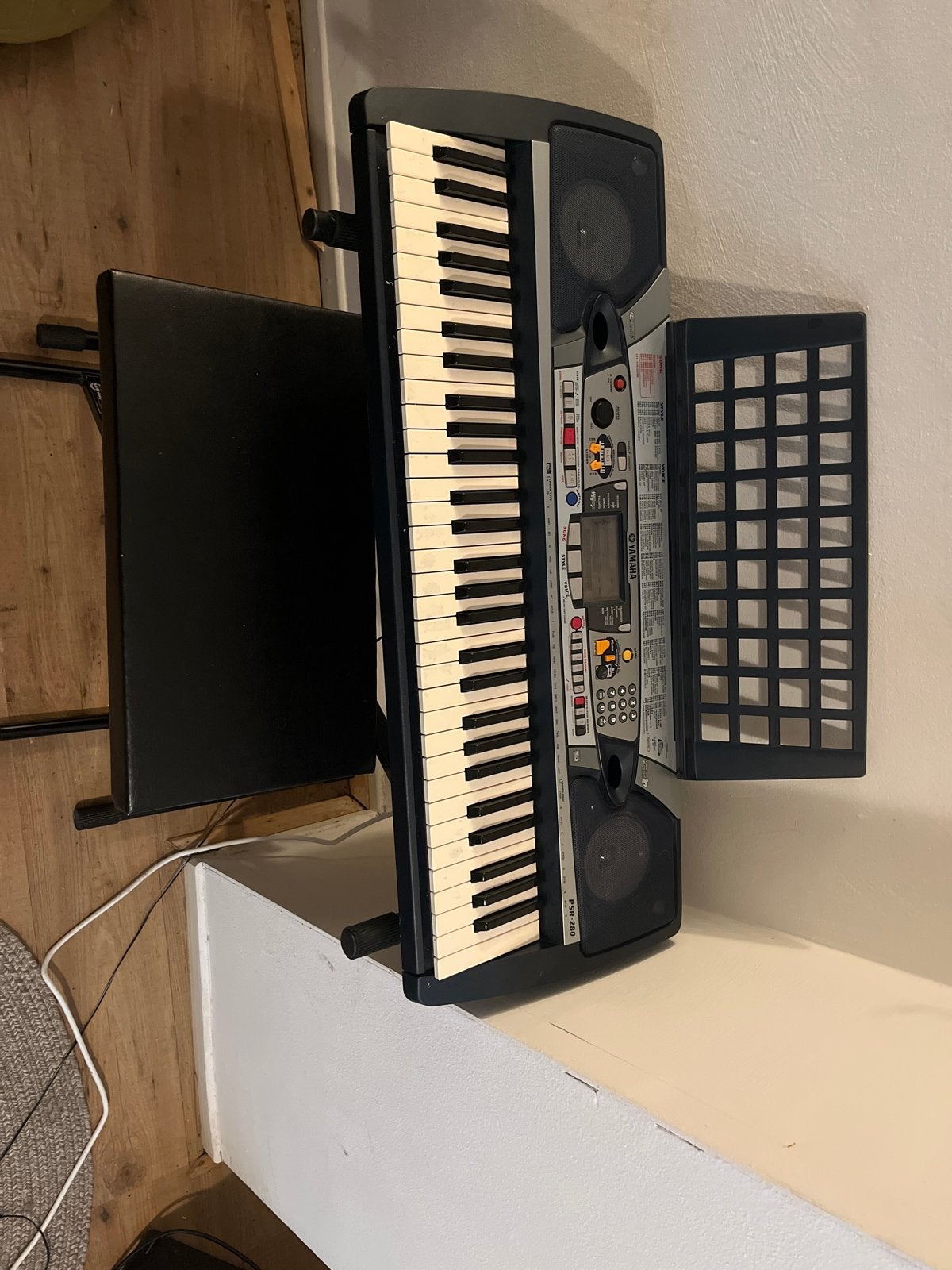 Yamaha PSR-280 Keyboard Compleet met Accessoires, Muziek en Instrumenten, Keyboards, Ophalen, Yamaha, Aanslaggevoelig, 61 toetsen