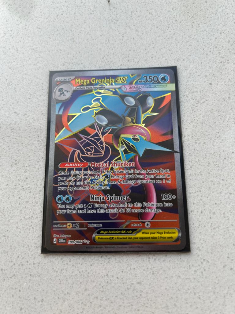 Mega Greninja EX Pokémon Kaart 100/086, Ophalen of Verzenden, Nieuw, Losse kaart