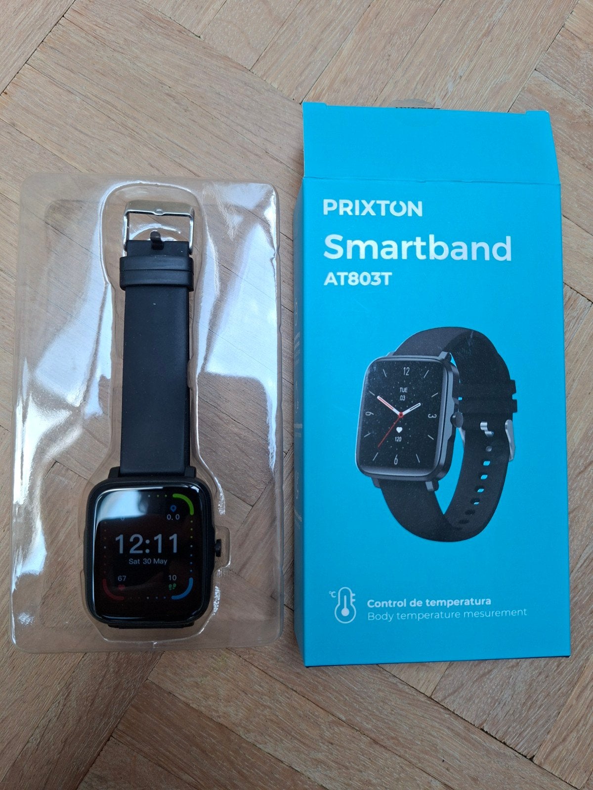 Prixton Smartband AT803T, Gebruikt, Hartslag, Zwart, Prixton