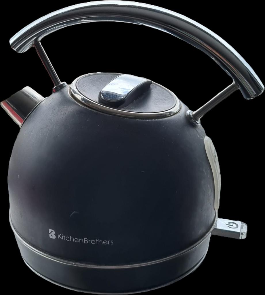 Kitchen Brothers Waterkoker 1,7 L - Zwart 2200 W, Witgoed en Apparatuur, Waterkokers, 1 tot 2 liter, Ophalen of Verzenden, Gebruikt