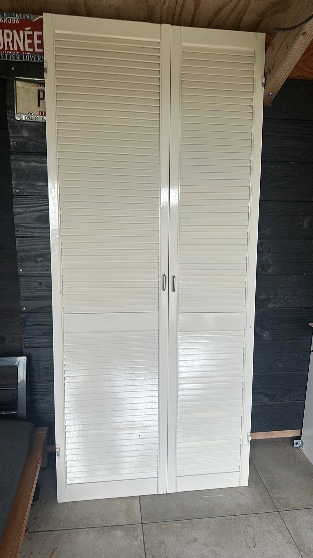 Louvredeuren / klapdeuren. 201 x 89 cm, Huis en Inrichting, Ophalen, 200 cm of meer, 50 tot 100 cm, Zo goed als nieuw