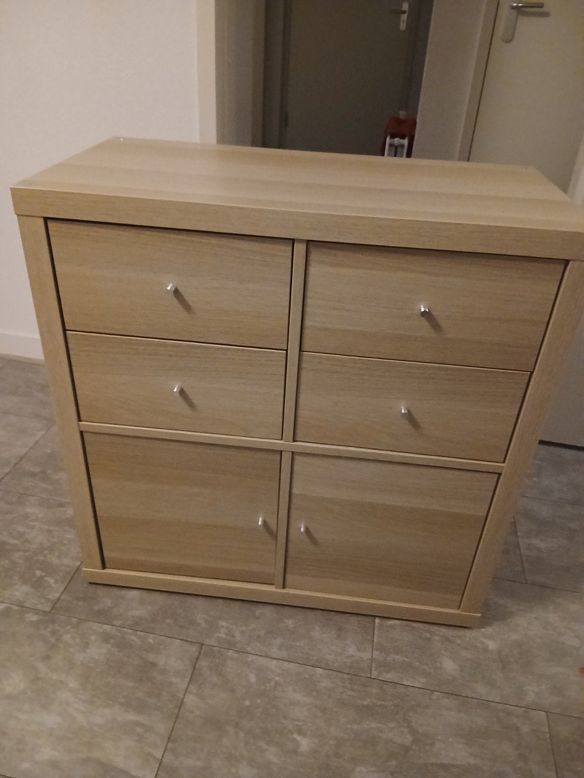 Lichte houten ladekast met 6 lades van ikea, Ophalen, Zo goed als nieuw, Modern, Scandinavisch